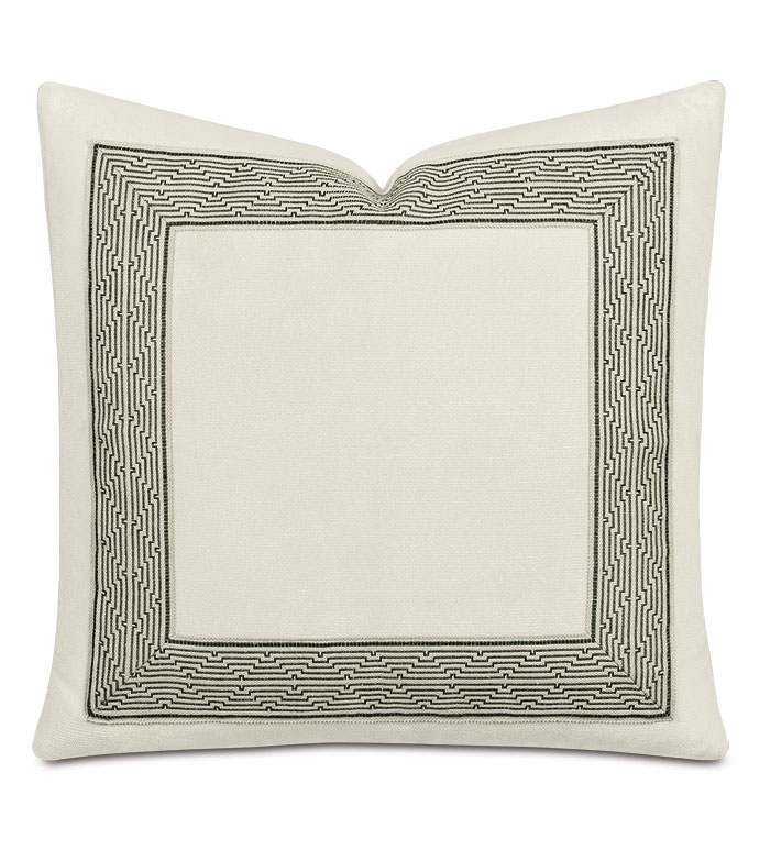 Valmont Geometric Border Decorative Pillow