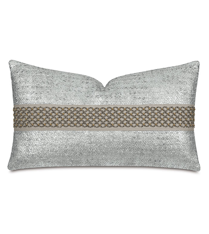 Hebrides Beaded Border Decorative Pillow