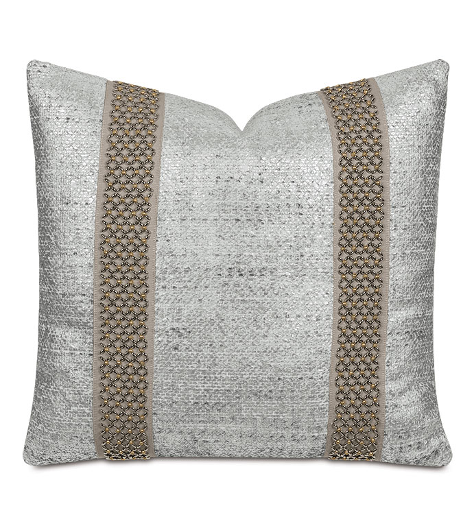 Hebrides Beaded Border Decorative Pillow