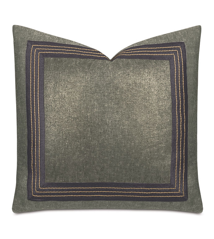 Leonis Stitch Border Decorative Pillow