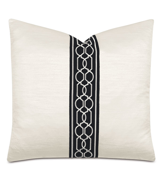 Lucent Trellis Tape Decorative Pillow in Opal