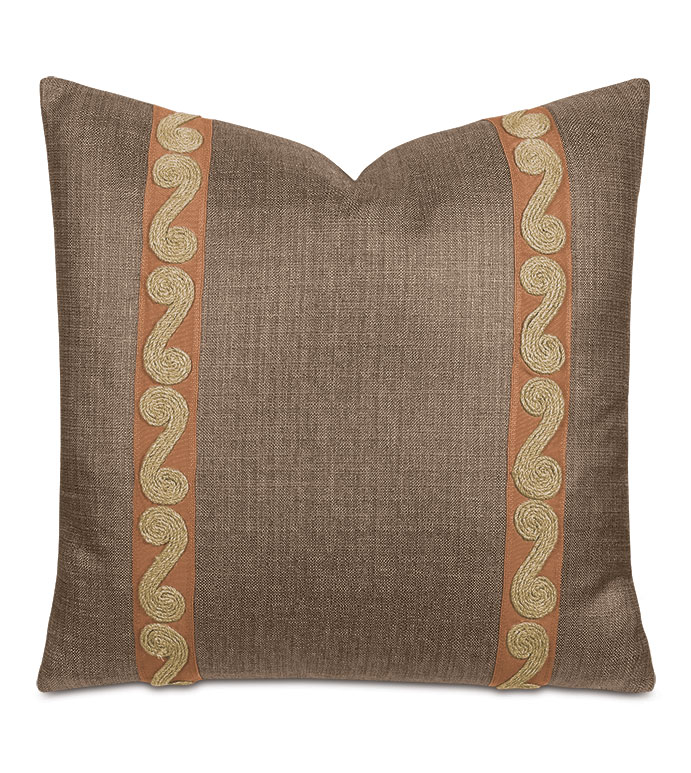 Salazar Jute Twist Decorative Pillow in Mocha