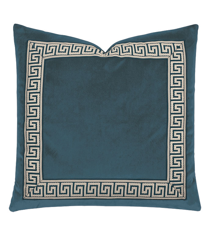 Greek key trim pillow best sale