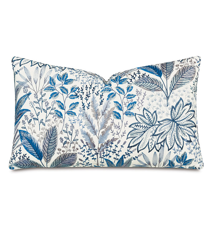 Cummings Embroidered Decorative Pillow in Coastal