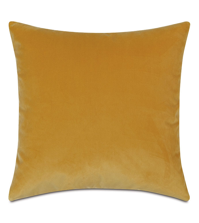 Uma Velvet Decorative Pillow in Mustard