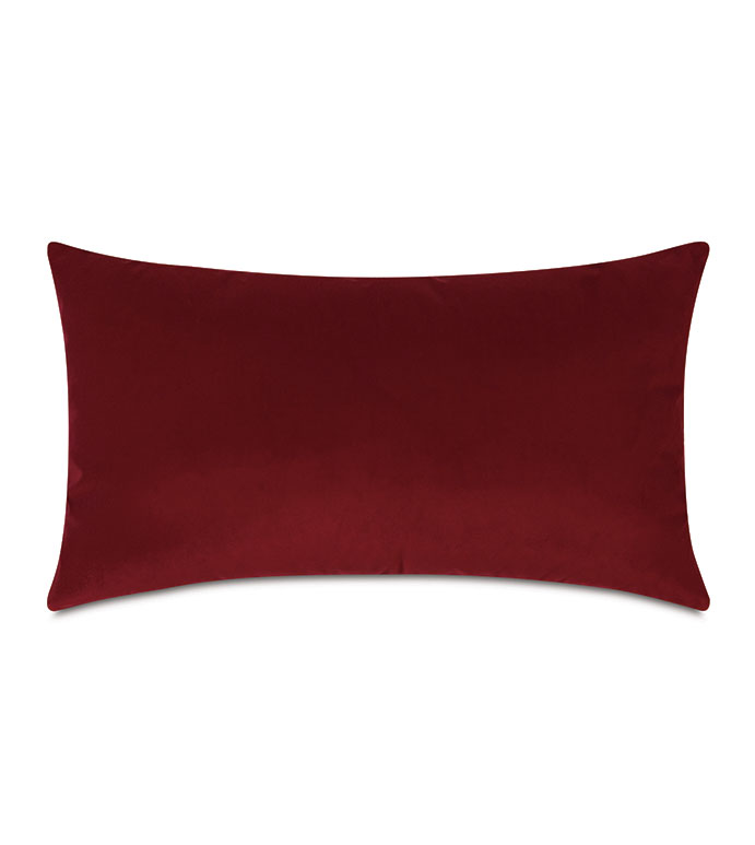 Uma Velvet Decorative Pillow in Scarlet