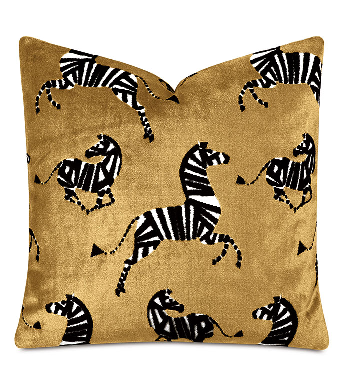 Tenenbaum Zebra Decorative Pillow in Honey