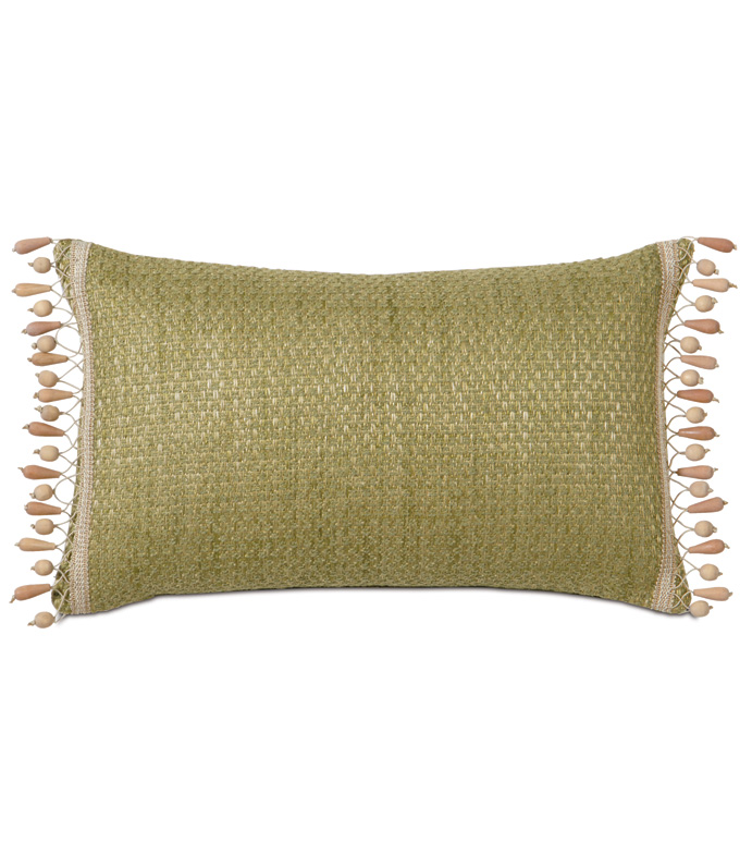 Wades Green With Beaded Trim