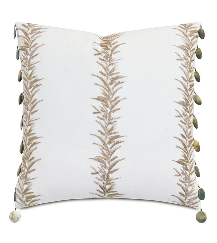 Casa Guava Beaded Trim Decorative Pillow