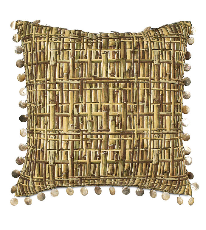 Bamboo Moss With Beaded Trim