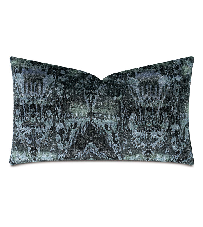 Chaucer Velvet Decorative Pillow in Emerald