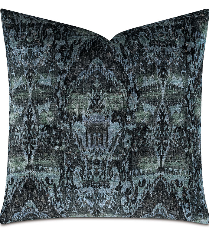 Chaucer Velvet Decorative Pillow in Emerald