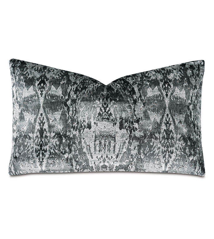 Chaucer Velvet Decorative Pillow in Steel