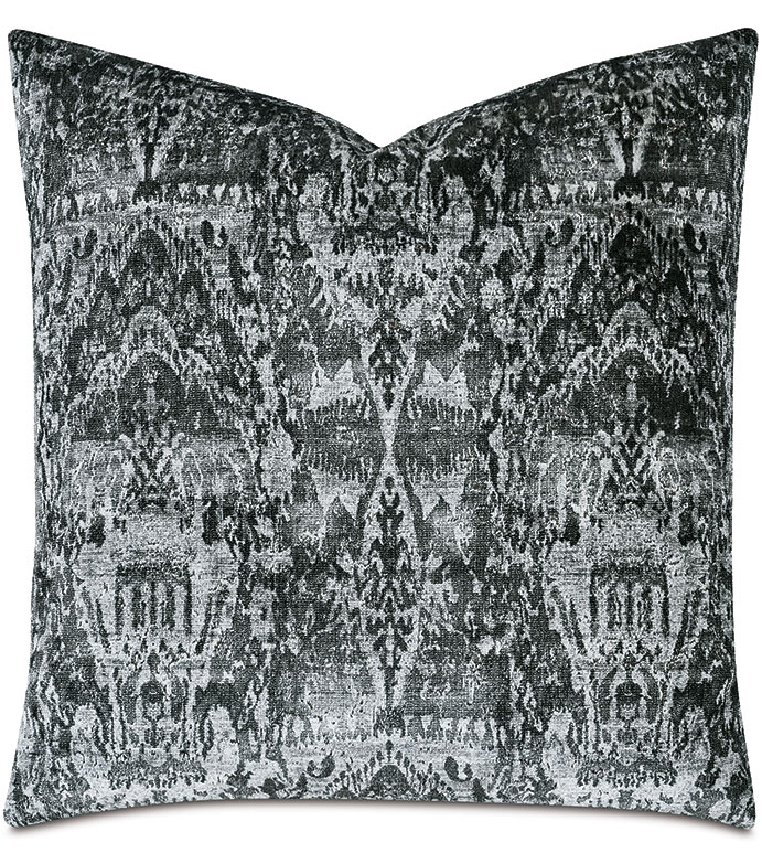 Chaucer Velvet Decorative Pillow in Steel