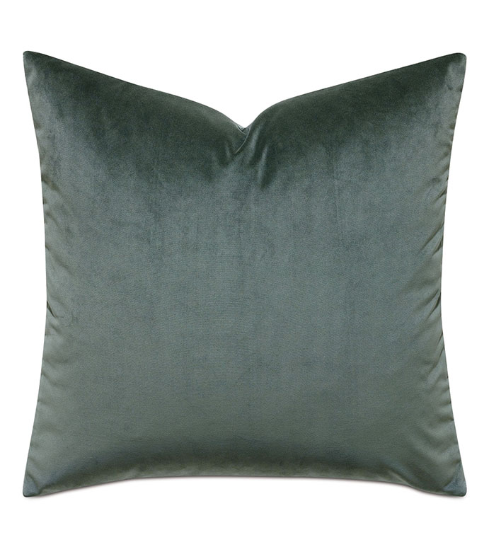 Mint Punch Velvet Accent Pillow In Dark Green