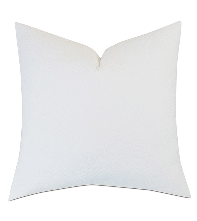 Honeydew Matelasse Euro Sham In White