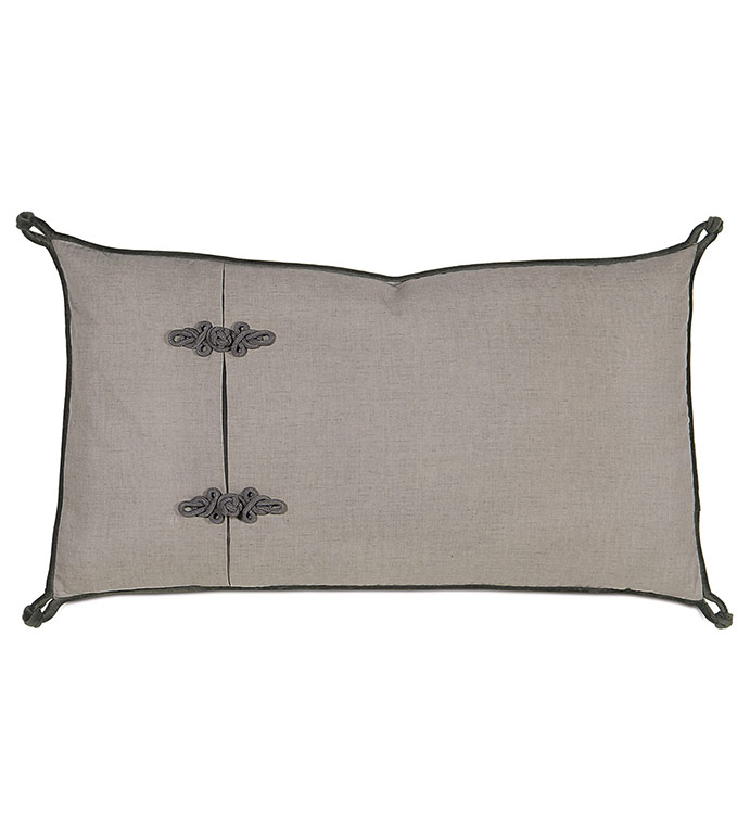 Midnight Poppy King Sham Left