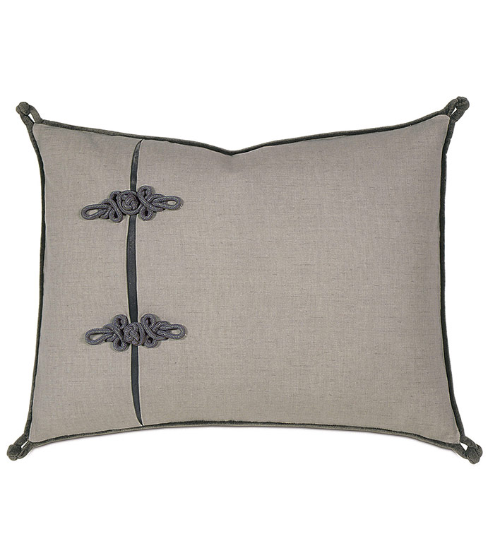 Midnight Poppy Standard Sham Left