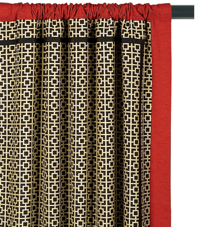 Shoji Black Curtain Panel Left