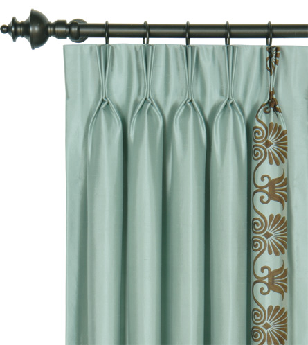 Anthemion Ocean/Brown Curtain Panel