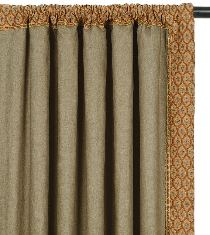Breeze Olive Curtain Panel Left