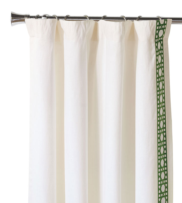 Baldwin White Curtain Panel Left
