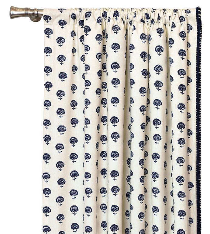 Nile Ink Curtain Panel (Left)