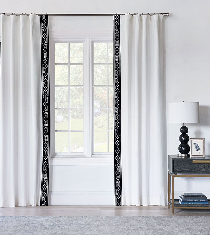 Baldwin White Curtain Panel