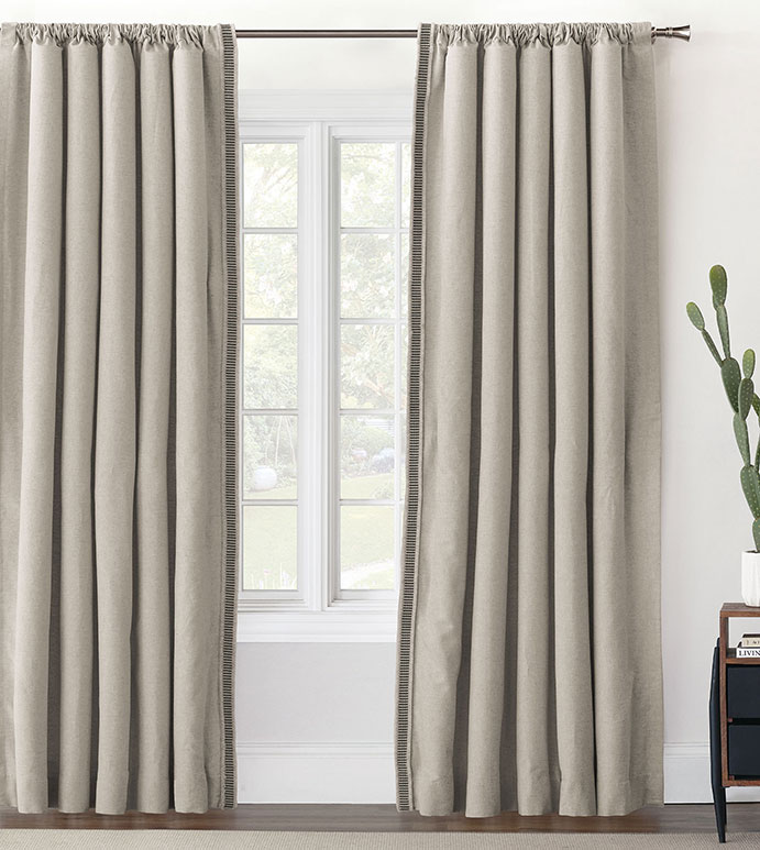 Moab Textured Border Curtain Panel