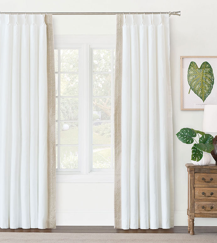 Casa Guava Embroidered Curtain Panel