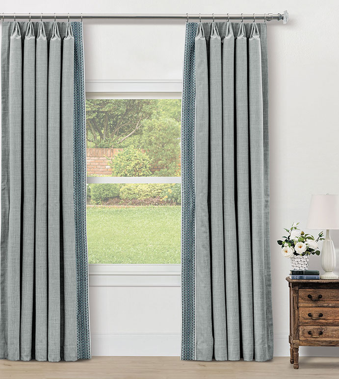 HIGHCLERE EMBROIDERED CURTAIN PANEL LEFT
