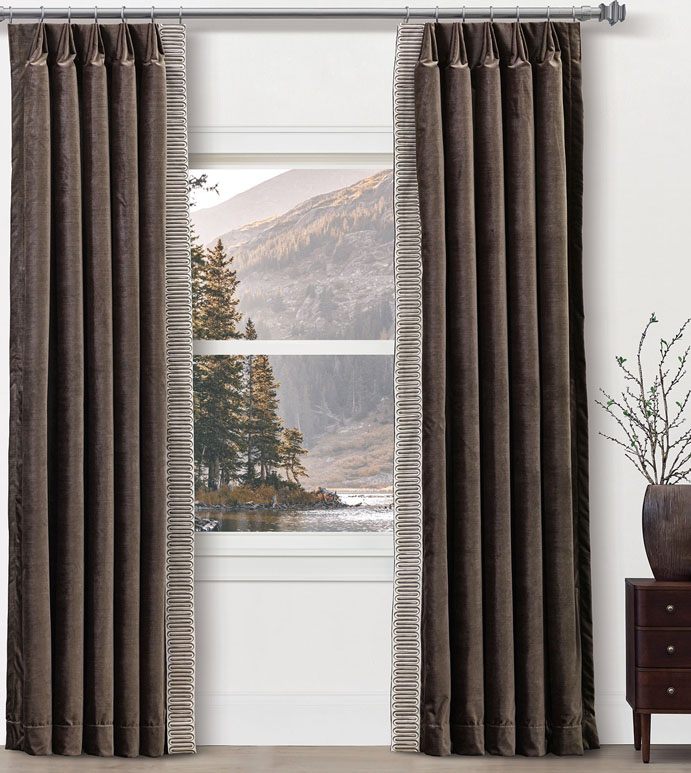 LAETITIA VELVET CURTAIN PANEL LEFT