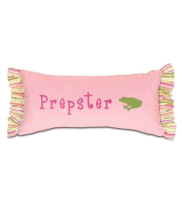 Embroidered Prepster Velvet Pink