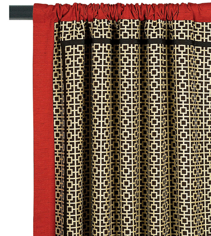 Shoji Black Curtain Panel Right