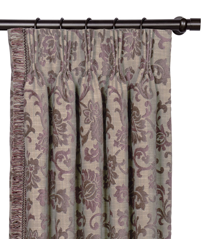 Mica Gunmetal Curtain Panel Right