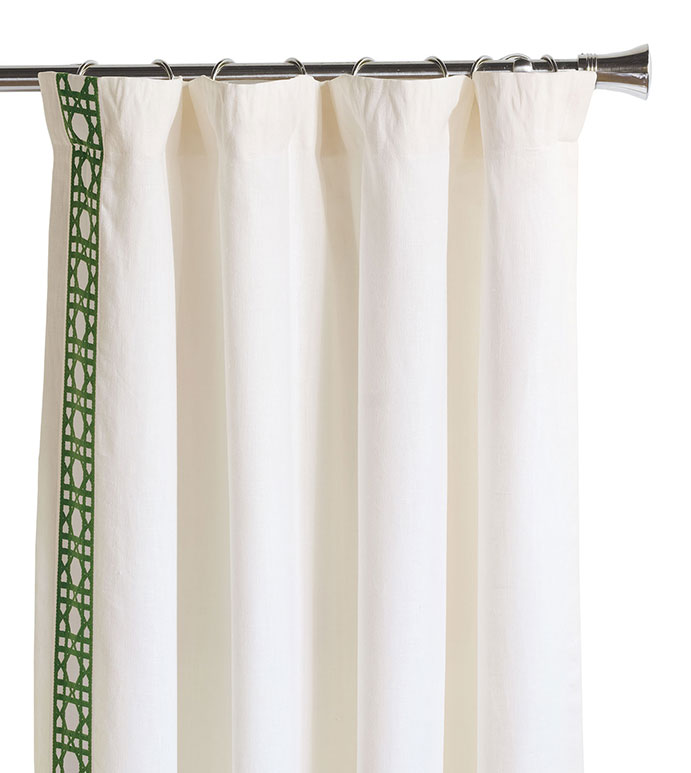 Baldwin White Curtain Panel Right