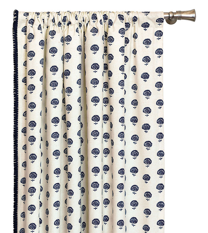 Nile Ink Curtain Panel (Right)