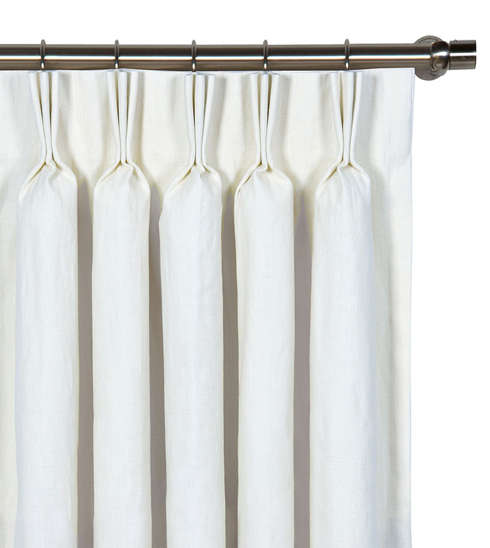 Breeze Linen Curtain Panel in White