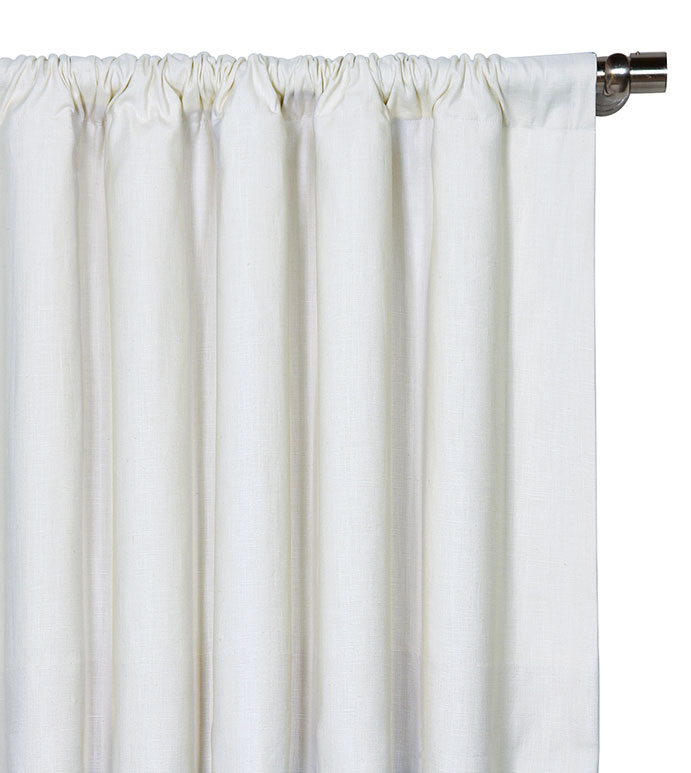 Breeze Linen Curtain Panel in White