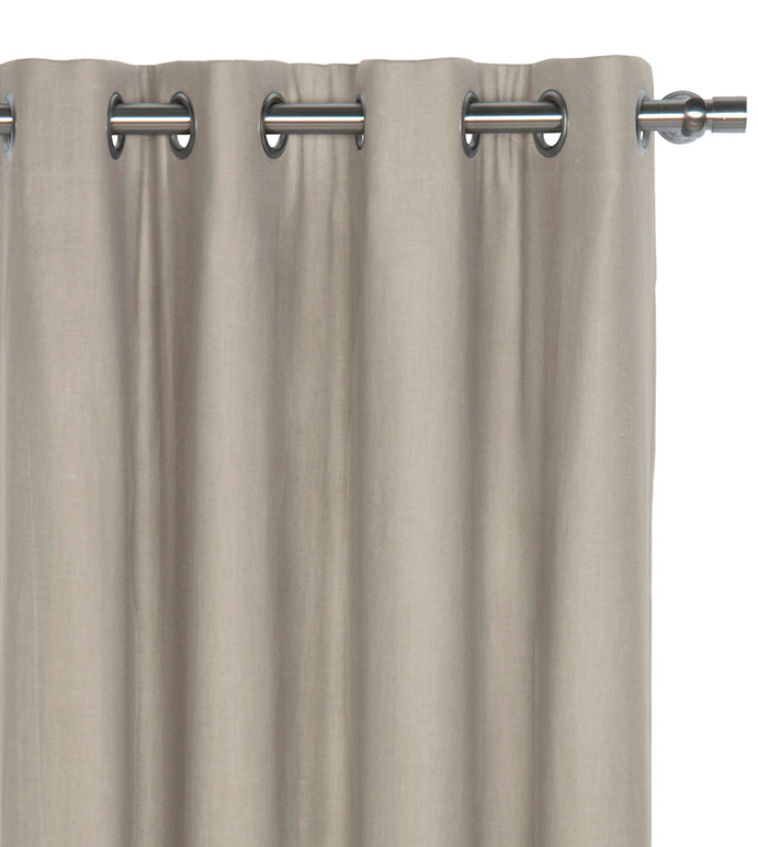 Breeze Linen Curtain Panel in Stone