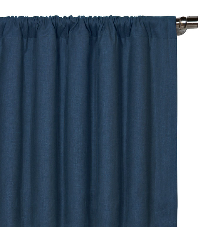 Breeze Linen Curtain Panel in Indigo