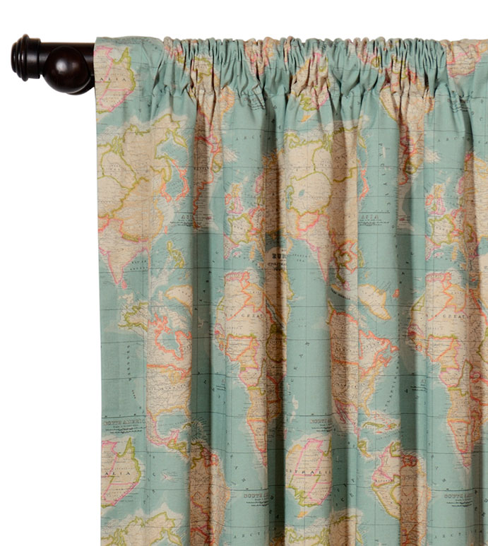 Monde Ocean Curtain Panel