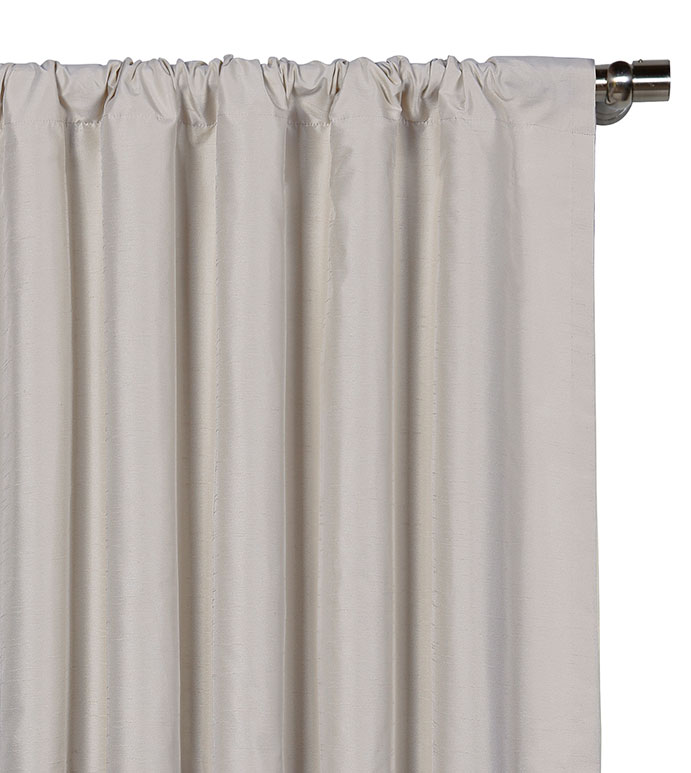 Edris Faux Silk Curtain Panel in Fog