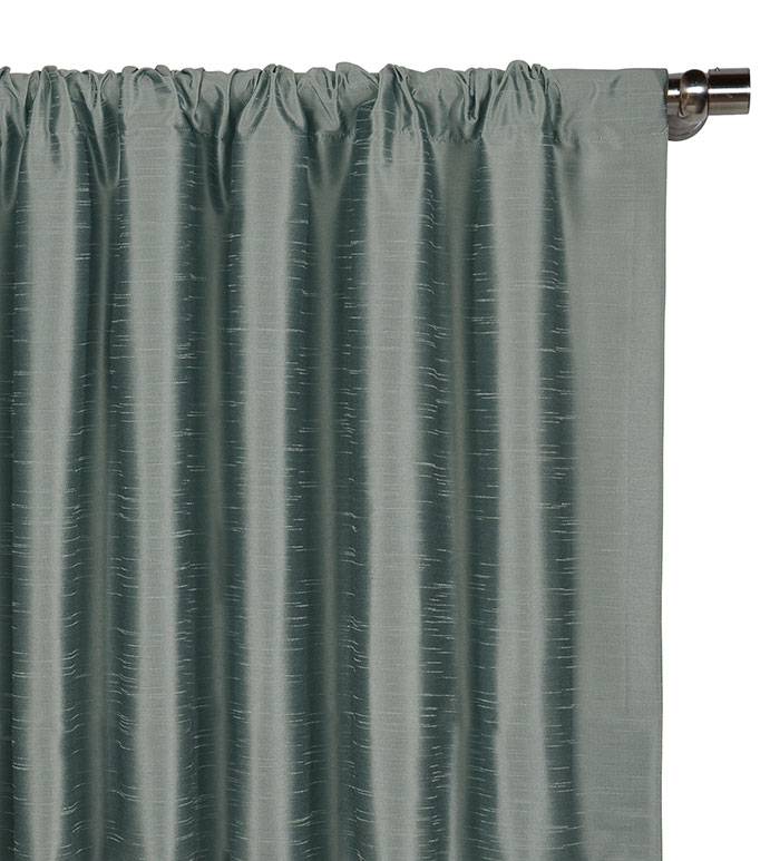 Edris Faux Silk Curtain Panel in Mineral