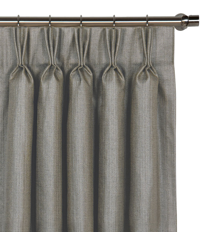 Meridian Woven Curtain Panel in Slate