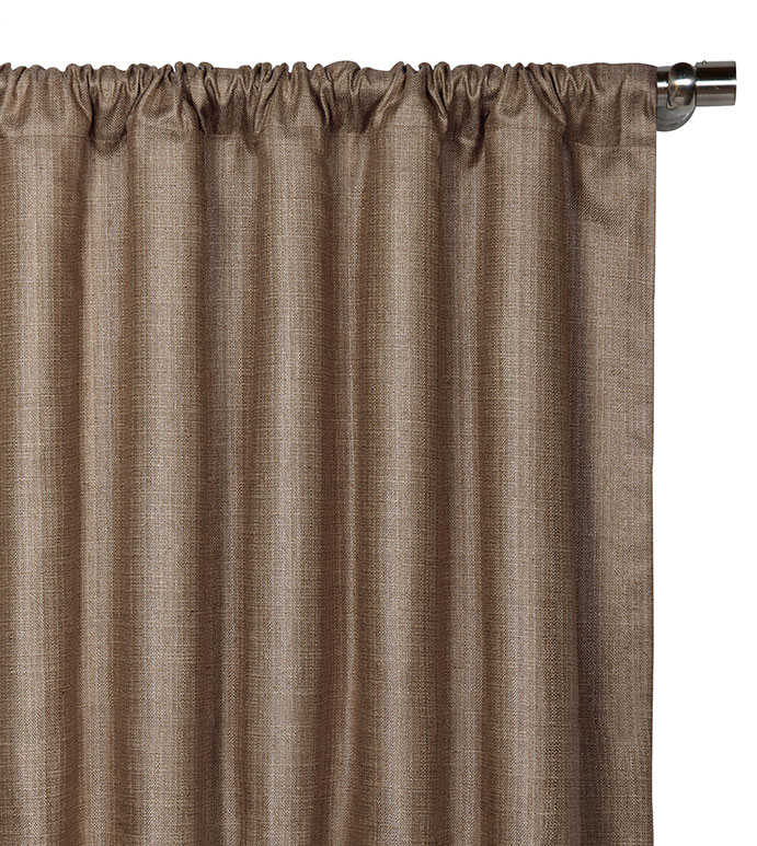 Meridian Woven Curtain Panel in Mocha