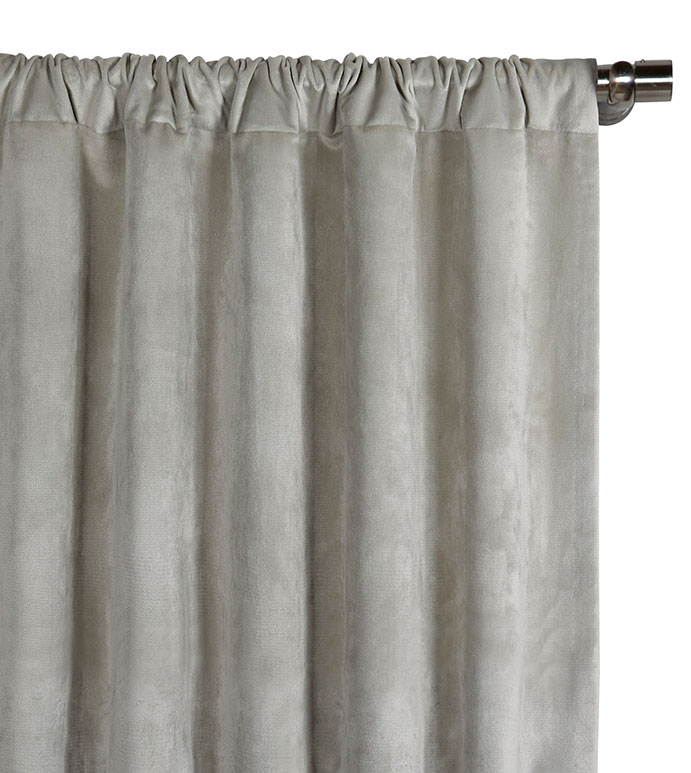 Nellis Velvet Curtain Panel in Glacier