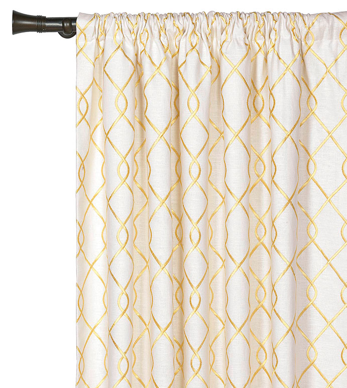 Terrace Canary Curtain Panel