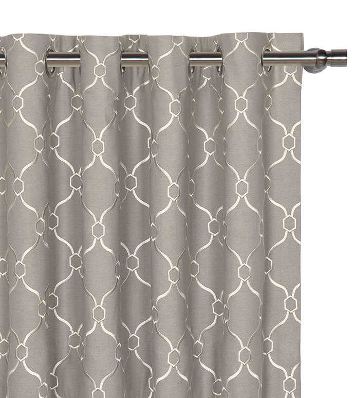 Theodore Silver Curtain Panel