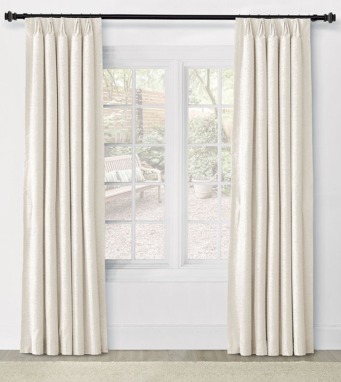 ATHENA EMBROIDERED CURTAIN PANEL IN CREAM